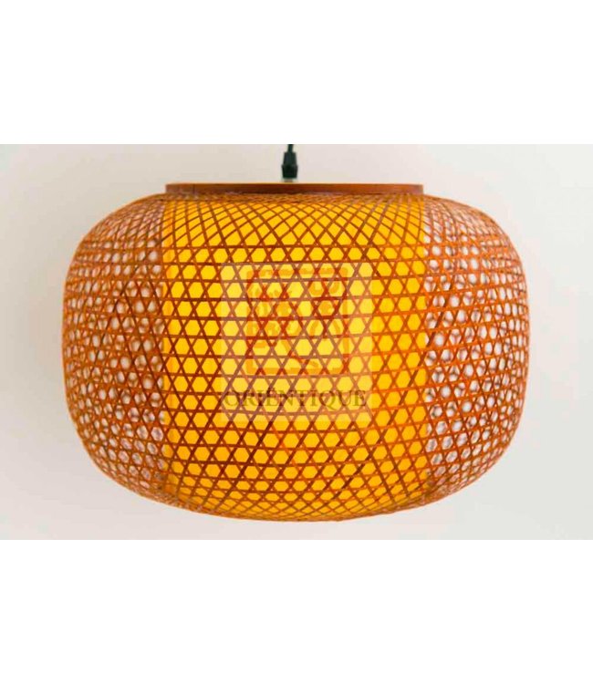 Japanese Bamboo Webbing Lamp - Shiroi D42xH30cm