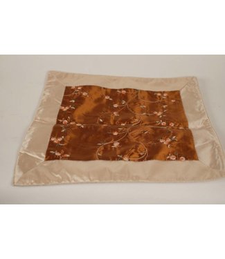 Fine Asianliving Chinese Cushion Flowers Brown 45x45cm