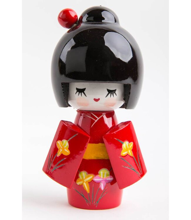 Japanese Kokeshi Doll Red Handmade