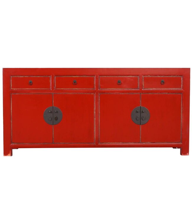 Chinese Sideboard Chest of Drawers Dresser Cabinet L180xW40xH85cm Lucky Red