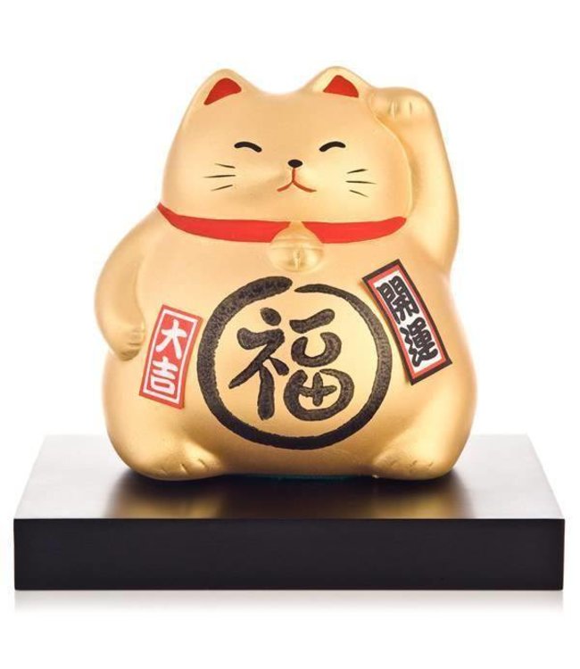 Chat Porte-Bonheur Maneki Neko d'Or - Meilleure Fortune