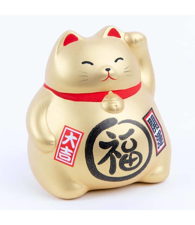 Chat Porte-Bonheur Maneki Neko d'Or - Meilleure Fortune