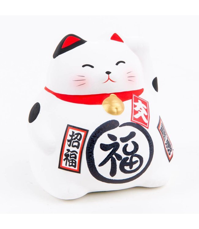 Chat Porte-Bonheur Maneki Neko Blanc - Meilleure Fortune