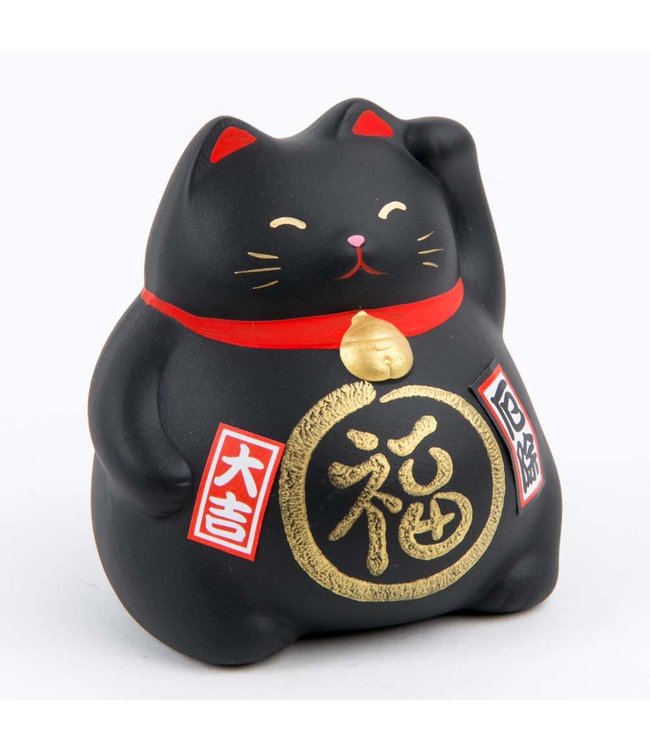 Chat Porte-Bonheur Maneki Neko Noir - Contre la Malchance