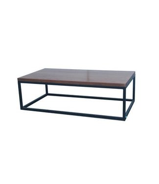 Fine Asianliving Tavolino Cinese Moderno in Legno e Acciaio L130xP70xA40cm