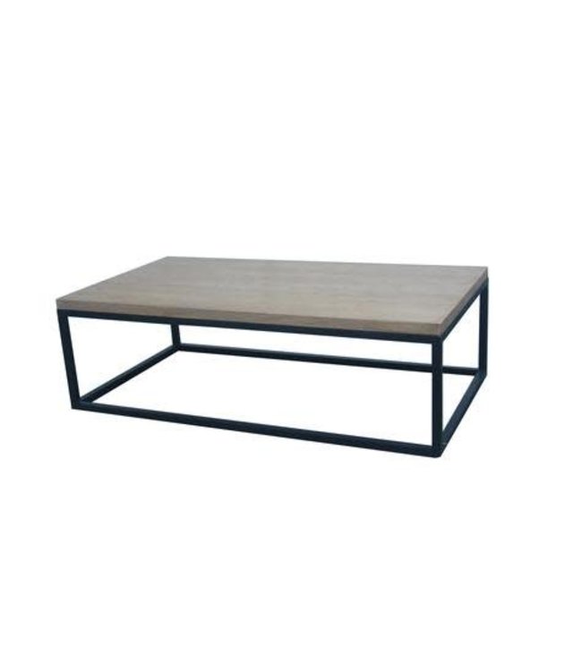 Chinese Coffee Table Contemporary Yuwood Black Steel W130xD70xH40cm