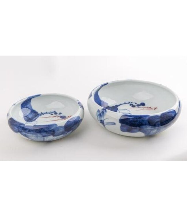 Chinese Decorative Bowl Porcelain Lotus Handpainted 20cm