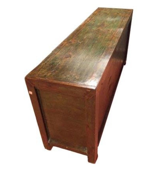 Credenza Cinese Antica Dipinta a Mano L173xP45xA75cm