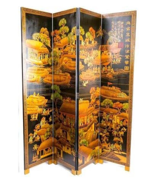 Chinese Room Divider Song Dynasty Landschap