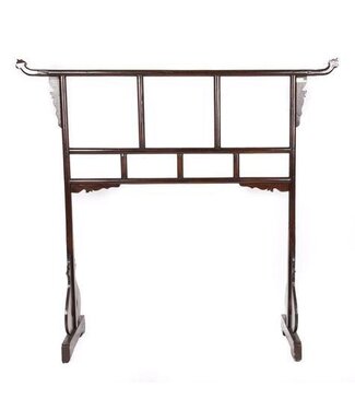 Fine Asianliving Antique Chinese Clothes Rack Dark Brown B153xH137cm