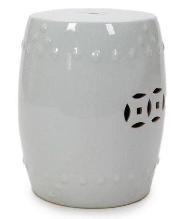 Keramische Kruk Wit Handgemaakt D33xH46cm