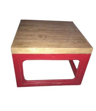 Fine Asianliving Chinese Coffee Table Solid Wood Red W65xD65xH45cm