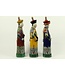 Figurine en Porcelaine de l'Empereur Chinois Trois Générations Ensemble de Statues de La Dynastie Qing/3 L12xP10xH42cm