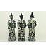 Chinesischer Kaiser Porzellanfigur Drei Generationen Qing Dynastie Statuen Handgefertigtes Set/3 B12xT10xH42cm