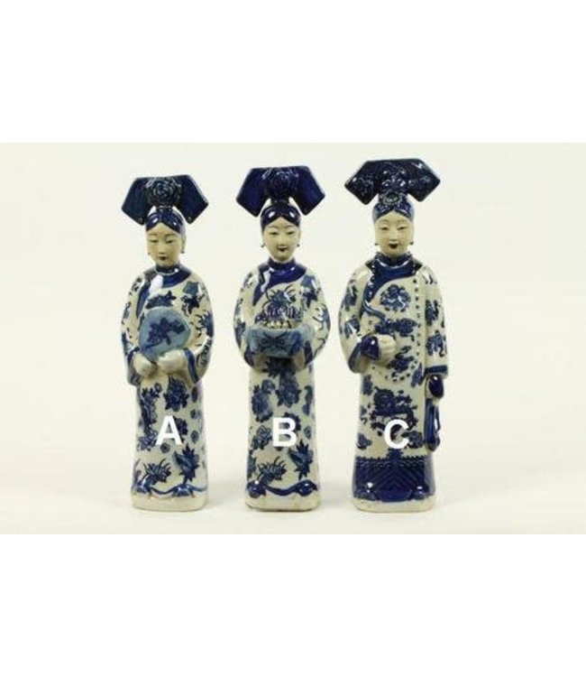 Chinese Keizerin Porselein Beelden Handmade Set/3