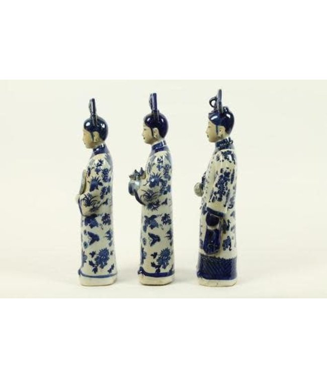 Estatuilla de Porcelana De La Emperatriz China, Tres Concubinas, Estatuas de La Dinastía Qing, Juego Hecho a Mano/3