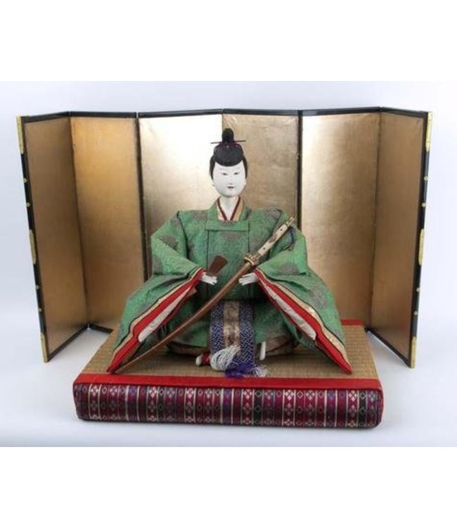 Antiker Japanischer Kaiser und Kaiserin Hina Ningyo im Meiji-Stil Set/2