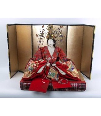 Fine Asianliving Antico Imperatore Giapponese e Imperatrice Hina Ningyo Meiji Style Set/2