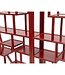 Bibliothèque Chinoise Ronde Ouverte Vitrine Rouge L192xH176cm