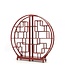 Chinese Boekenkast Rond Open Display Kast Rood B192xH176cm