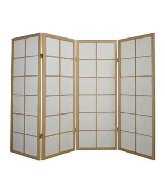 Fine Asianliving Japanese Room Divider L180cmxH130cm Shoji Rice Paper Natural 4 Panel