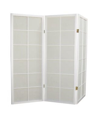 Fine Asianliving Japanese Room Divider W135cmxH130cm Shoji Rice Paper White 3 Panel