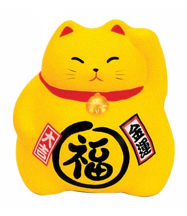 Lucky Cat Maneki Neko Geel - Money