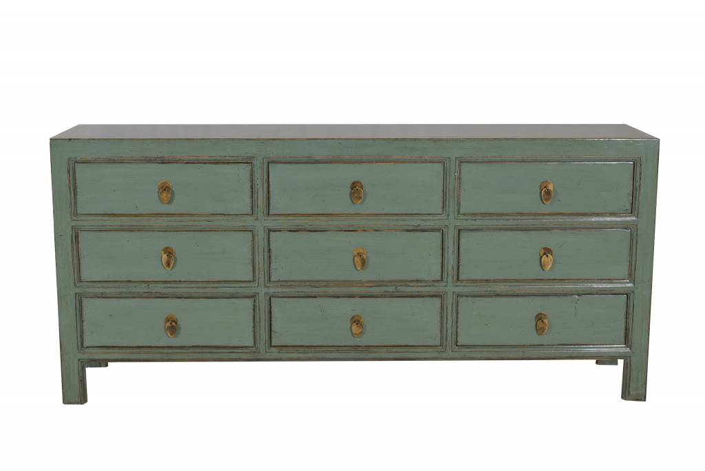 Chinese Sideboard White 9 Drawers Mint Beijing China Orientique