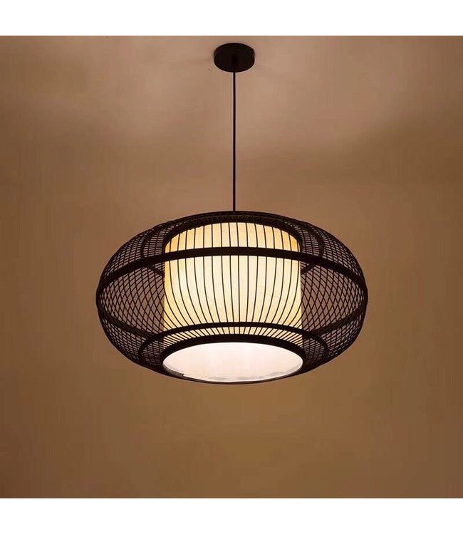 Suspension en Bambou Noir Fait Main - Jake D60xH30cm