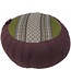 Cuscino per meditazione Tailandese Tondo Zafu Verde 40x17cm