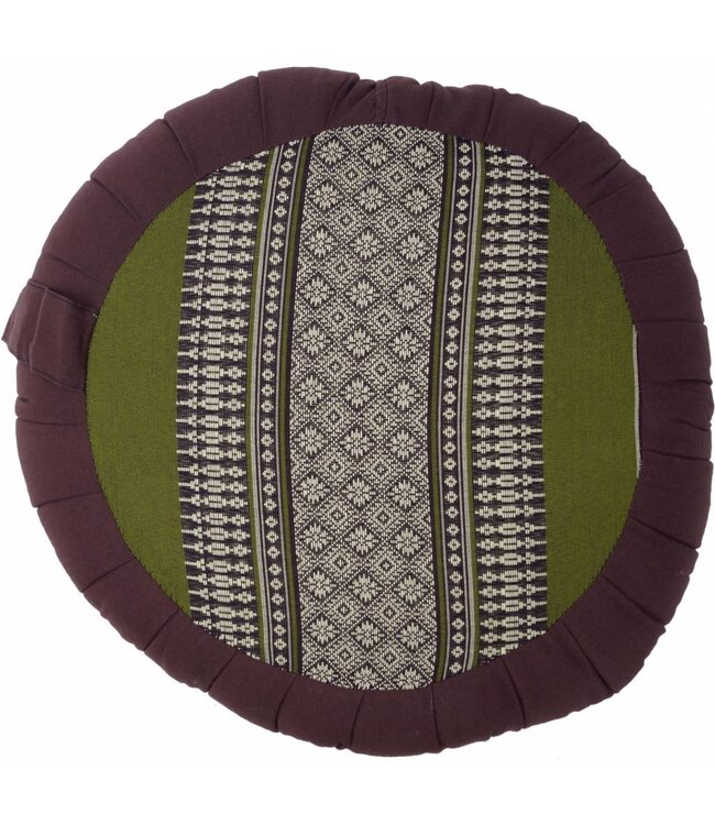 Coussin de Méditation Rond Zafu Thai Vert 40x17cm