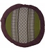 Thai Kissen Rundes Sitzkissen D40xH17cm Yoga Meditationskissen Zafu Kapok Grün