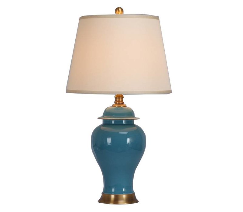Oosterse Tafellamp Porselein Turquoise