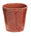 Roze pot met klok