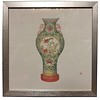 Fine Asianliving Chinees Schilderij met Lijst Chinees Porselein Vaas Bloemen B35xD3xH35cm