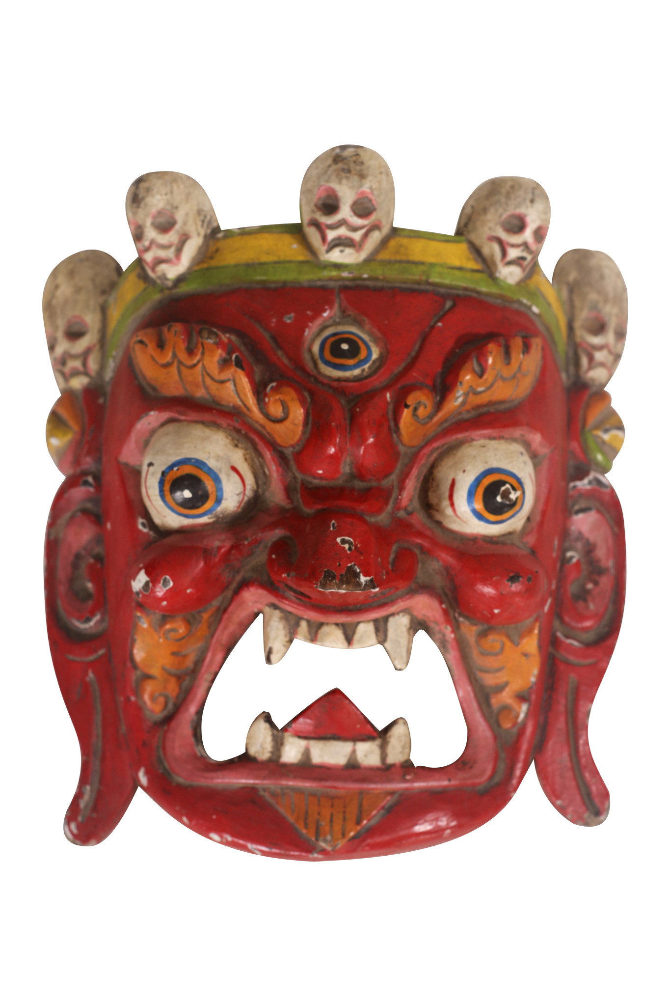 Stoutmoedig gaan beslissen Pretentieloos Fine Asianliving Antiek Tibetaans Masker Rood - Shop nu bij Orientique