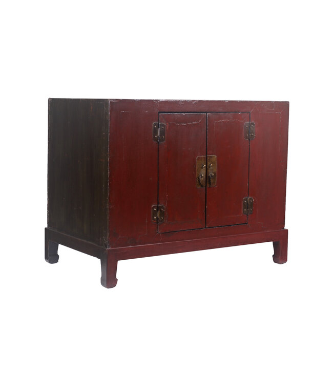 Antique Chinese Cabinet Red - Tianjin China W90xD54xH72cm