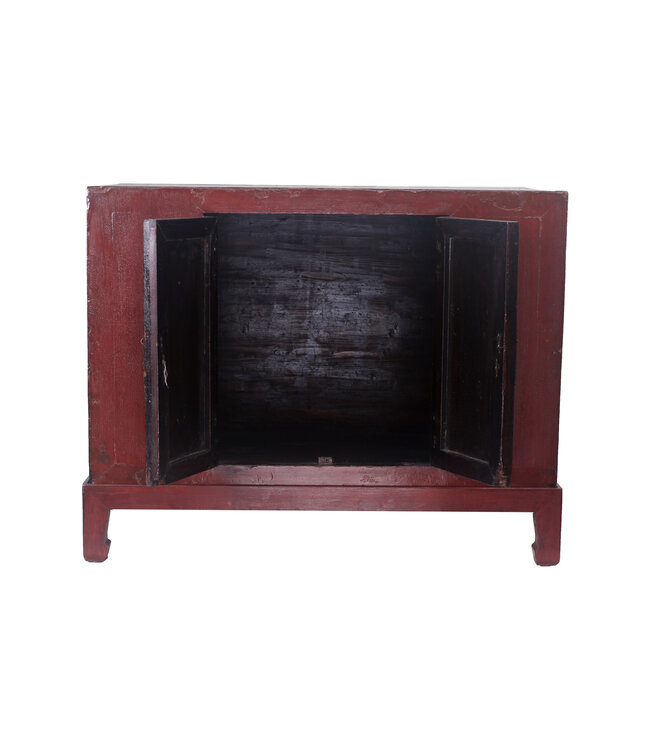 Antique Chinese Cabinet Red - Tianjin China W90xD54xH72cm
