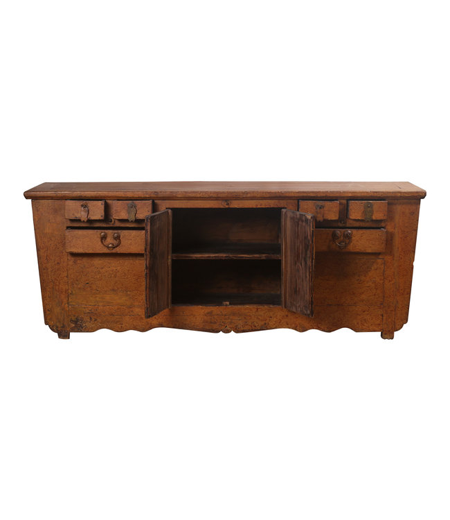 Buffet Chinois Ancien Brun L190xP53xH73cm