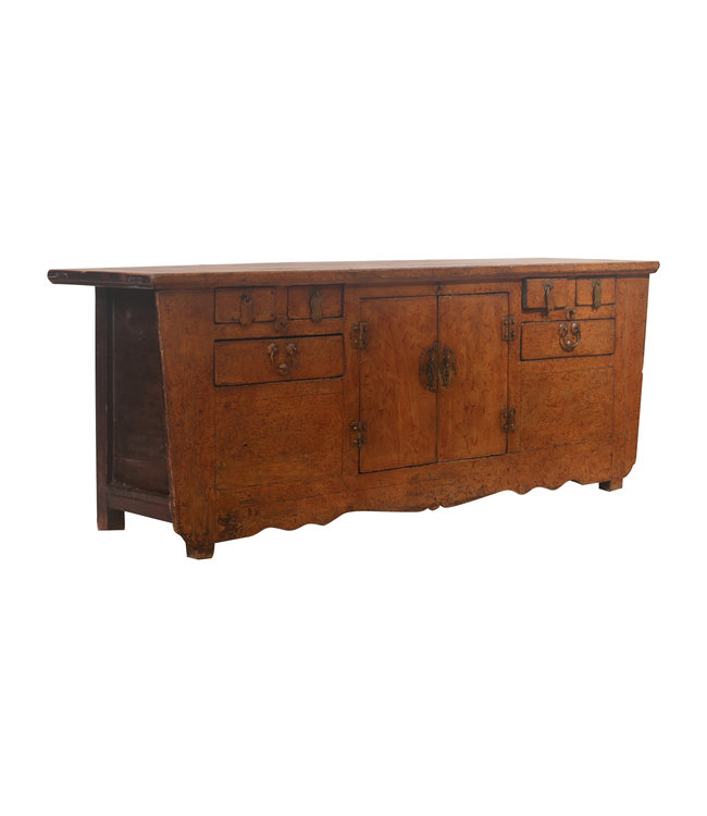 Antikes Chinesisches Sideboard Kommode Braun B190xT53xH73cm