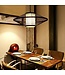 Bamboo Lampshade Pendant Light Black Handmade - Damian D60xH25cm