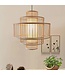 Bamboo Pendant Lamp Lampshade Handmade Natural - Leona D60xH60cm