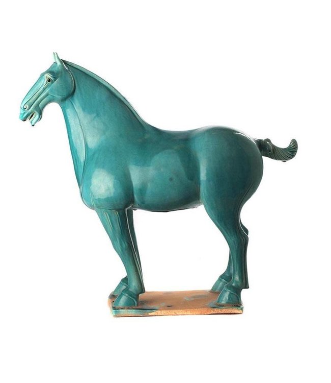 Chinese Han Horse Porcelain Tang Dynasty 44x14x42cm