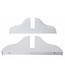 Room Divider Holder Stand White - 1 Piece W30xD2xH10cm