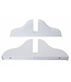 Support de Diviseur Paravent Blanc - 1 Pièce L30xP2xH10cm