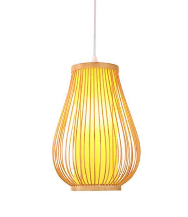 Bamboo Pendant Lamp Ceiling Lampshade Handmade - Bella W30xD30xH38cm