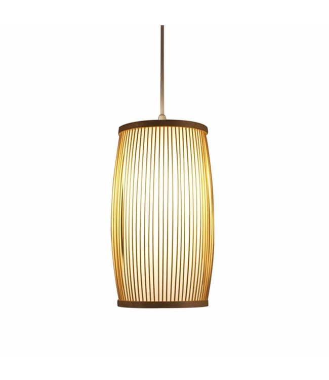 Lampe á Suspension en Bambou Fait Main - Elise L20xP20xH38cm