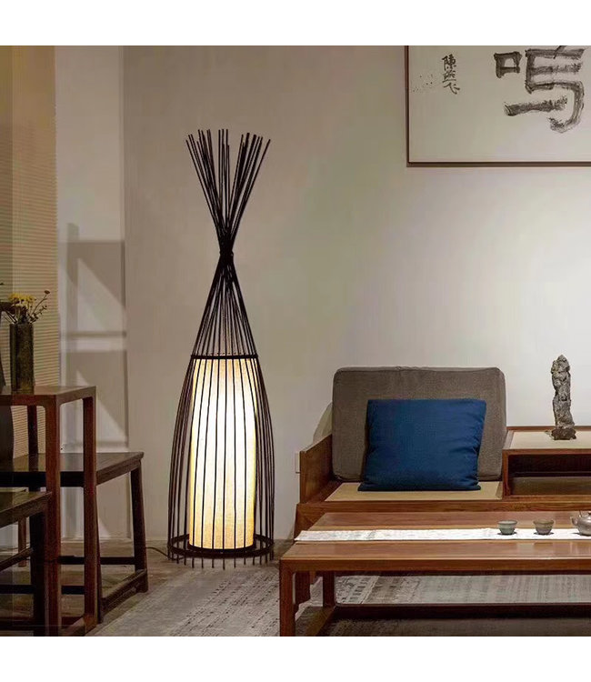 Lámpara de Pie de Bambú - James An40xP40xAl150cm
