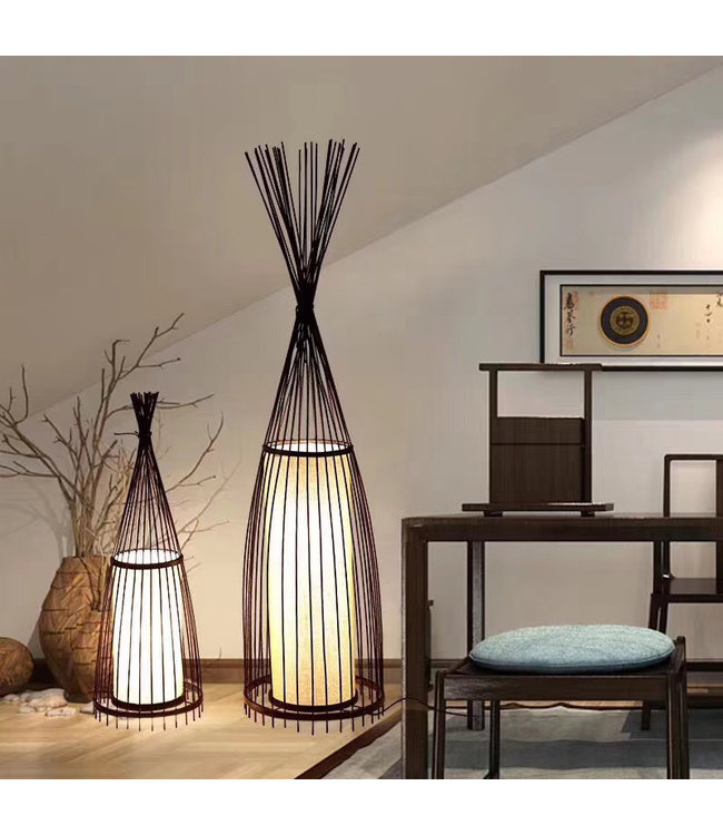 Stehlampe Bambus - James B40xT40xH150cm