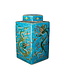 Chinese Ginger Jar Hand-painted Dragon Porcelain Blue W18xD18xH34cm